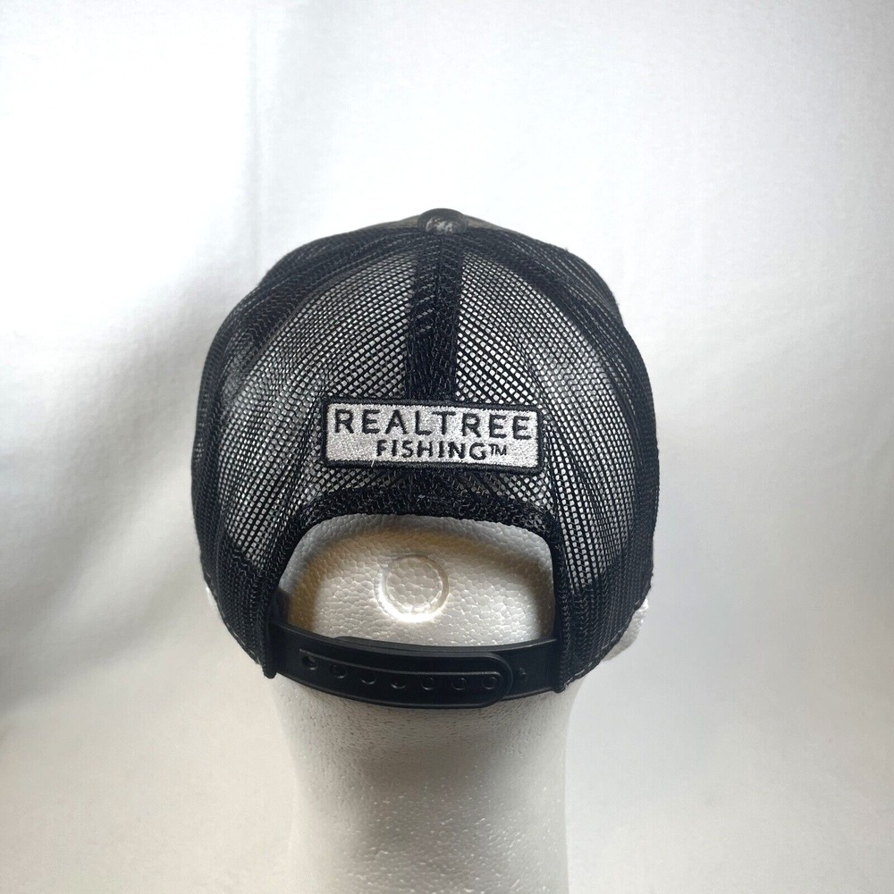 Realtree Fishing Wav3 charcoal mesh trucker style hat/cap snapback adjustable - Picture 3 of 8